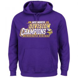 Cheap Minnesota Vikings Hoodie From China Purple 2015 NFC North Division Champions