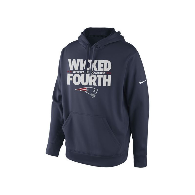 Cheap Patriots Hoodie From China Navy Super Bowl XLIX Champions Celebration Multi Champs Slogan