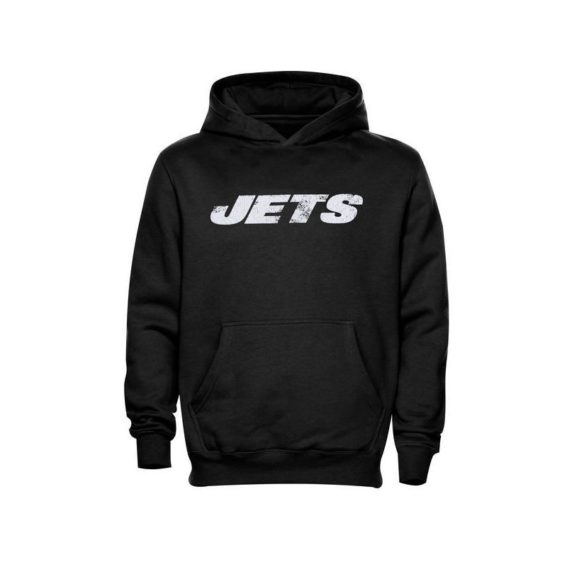 Cheap Jets Hoodie From China Black Faded Wordmark