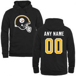 Cheap Pittsburgh Steelers Hoodie From China Black Custom Name & Number Helmet