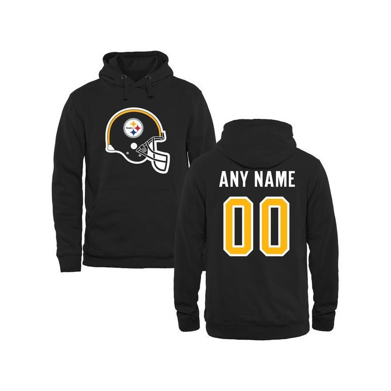 Cheap Pittsburgh Steelers Hoodie From China Black Custom Name & Number Helmet