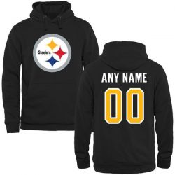 Cheap Pittsburgh Steelers Hoodie From China Black Custom Name & Number Logo