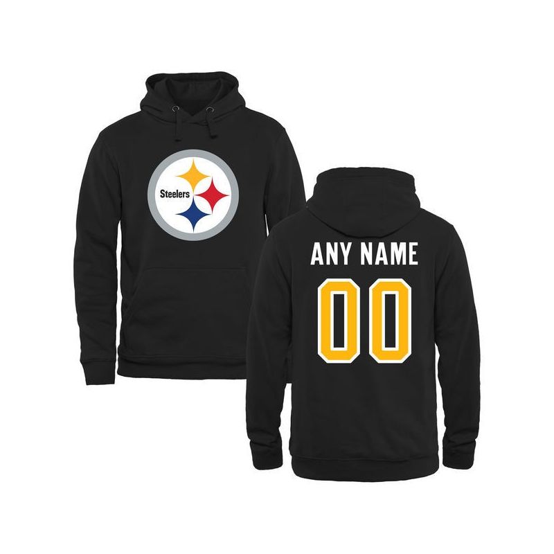 Cheap Pittsburgh Steelers Hoodie From China Black Custom Name & Number Logo