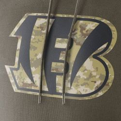 Cheap Cincinnati Bengals Hoodie From China Olive Salute TO Service