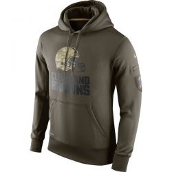Cheap Cleveland Browns Hoodie From China Olive Salute TO Service