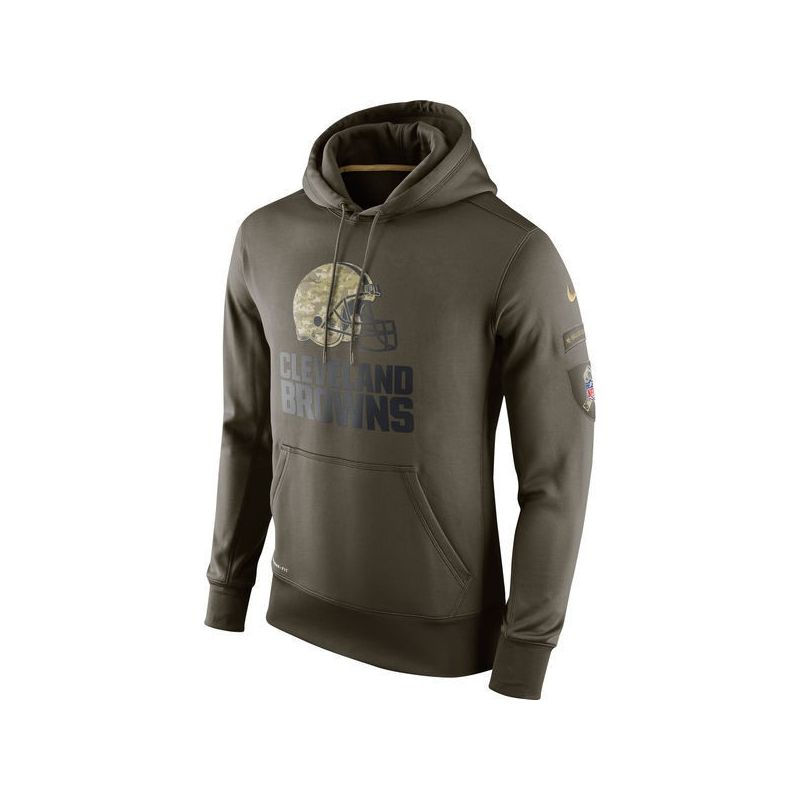 Cheap Cleveland Browns Hoodie From China Olive Salute TO Service