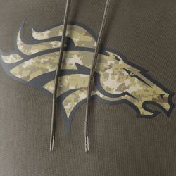 Cheap Denver Broncos Hoodie From China Olive Salute TO Service