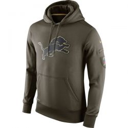 Cheap Detroit Lions Hoodie From China Olive Salute TO Service