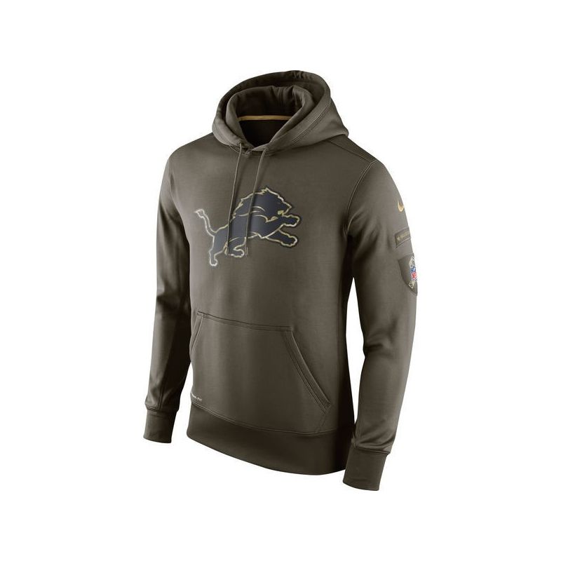 Cheap Detroit Lions Hoodie From China Olive Salute TO Service