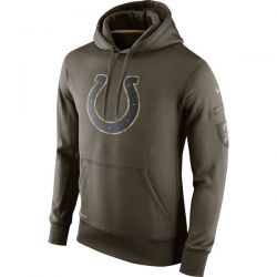 Cheap Indianapolis Colts Hoodie From China Olive Salute TO Service