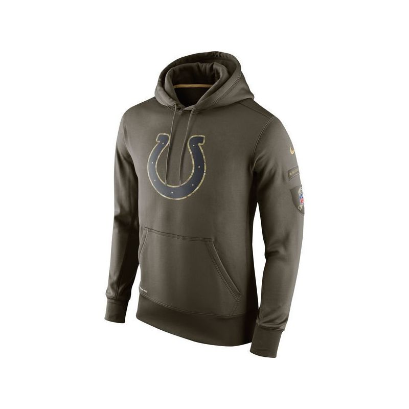 Cheap Indianapolis Colts Hoodie From China Olive Salute TO Service