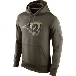 Cheap Rams Hoodie From China Olive Salute TO Service