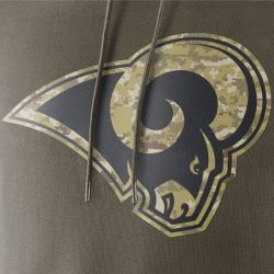 Cheap Rams Hoodie From China Olive Salute TO Service