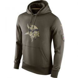Cheap Minnesota Vikings Hoodie From China Olive Salute TO Service