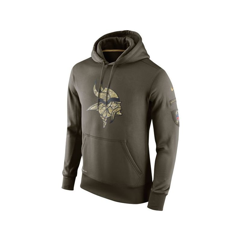 Cheap Minnesota Vikings Hoodie From China Olive Salute TO Service