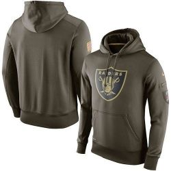 Cheap Oakland Raiders Hoodie From China Olive Salute TO Service