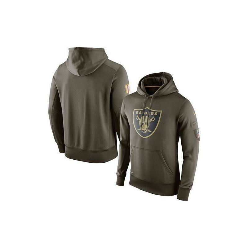 Cheap Oakland Raiders Hoodie From China Olive Salute TO Service