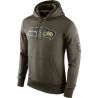 Cheap Seattle Seahawks Hoodie From China Olive Salute TO Service