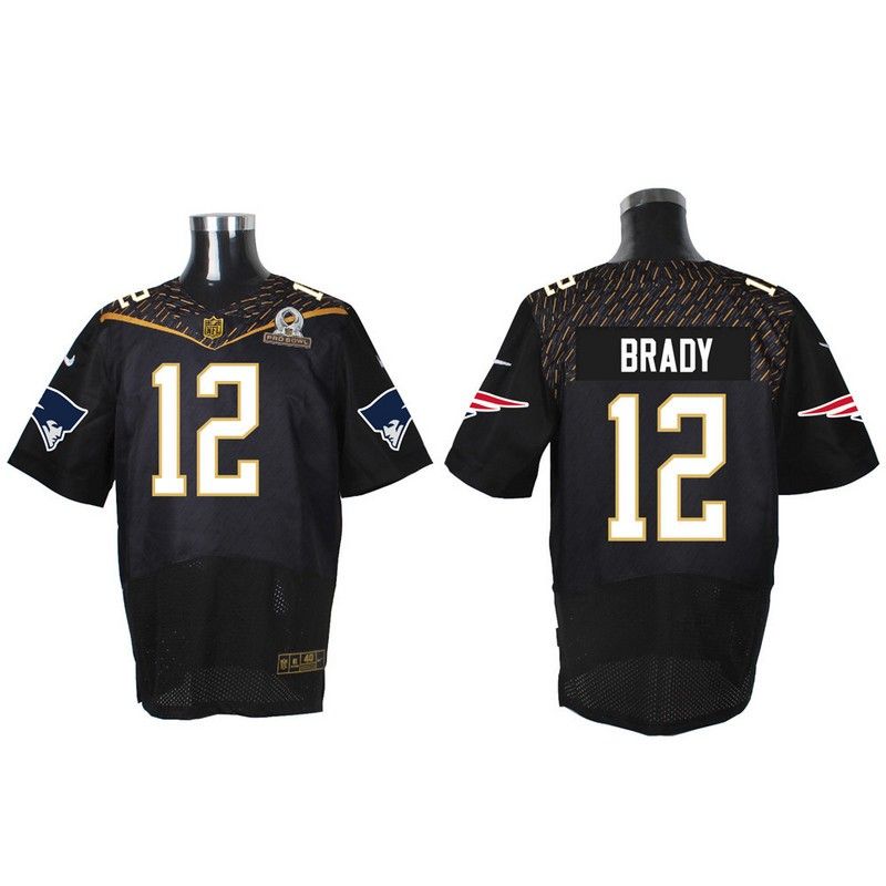 Cheap Tom Brady Patriots Jersey From China Black 2016 PRO BOWL #12