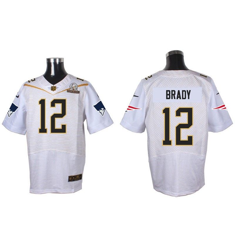 Cheap Tom Brady Patriots Jersey From China White 2016 PRO BOWL #12