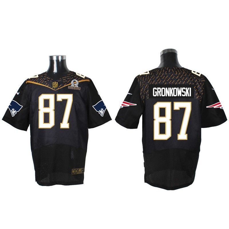 Cheap Rob Gronkowski Patriots Jersey From China Black 2016 PRO BOWL #87