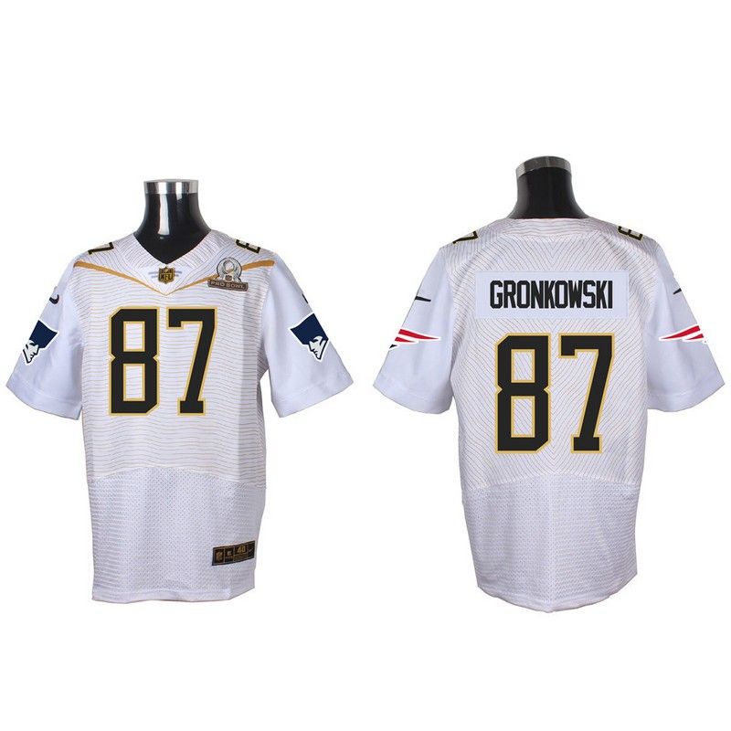 Cheap Rob Gronkowski Patriots Jersey From China White 2016 PRO BOWL #87