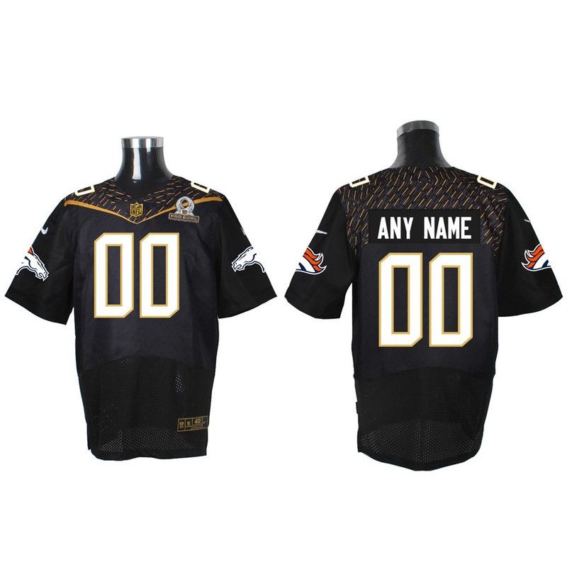 Cheap Custom Broncos Jersey From China 2016 PRO BOWL Black