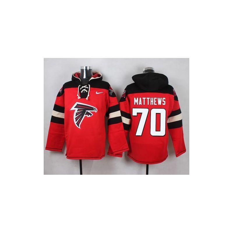 Cheap Jake Matthews Falcons Hoodie From China Red #70
