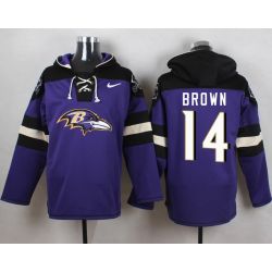 Cheap Marlon Brown Ravens Hoodie From China Purple #14