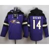 Cheap Marlon Brown Ravens Hoodie From China Purple #14