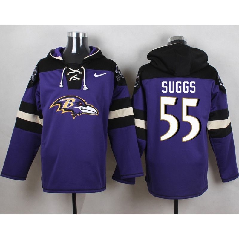 Cheap Terrell Suggs Ravens Hoodie From China Purple #55