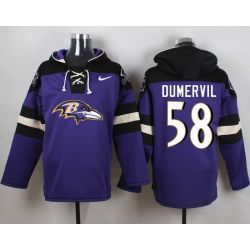 Cheap Elvis Dumervil Ravens Hoodie From China Purple #58