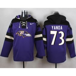 Cheap Marshal Yanda Ravens Hoodie From China Purple #73