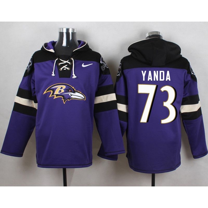 Cheap Marshal Yanda Ravens Hoodie From China Purple #73
