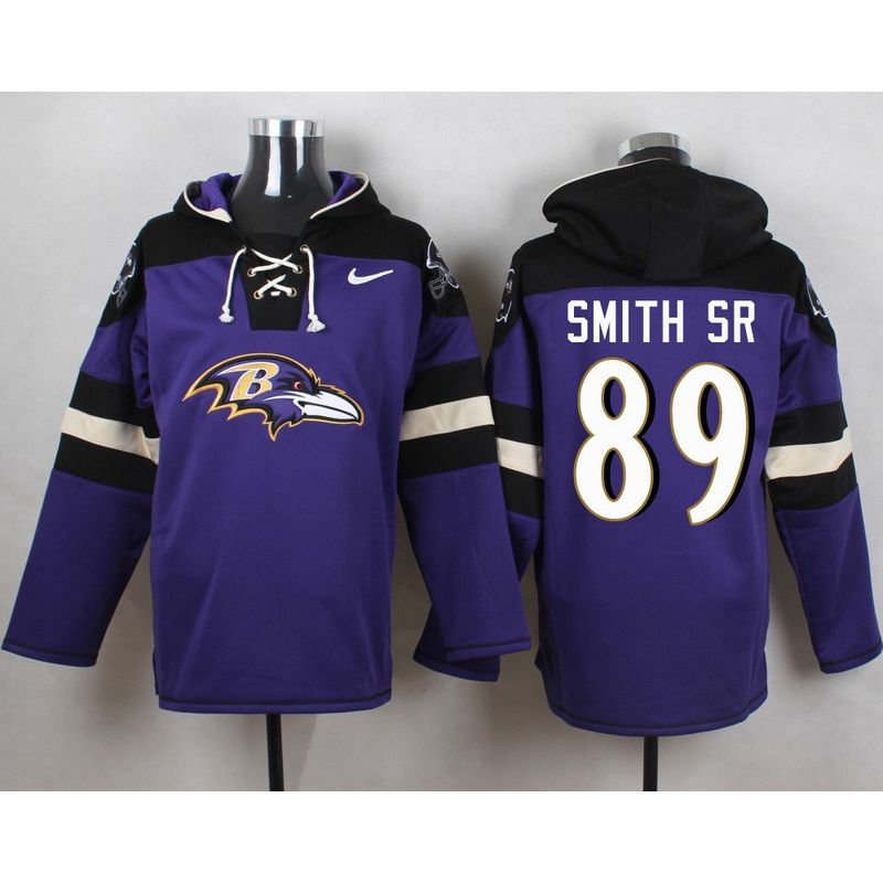 Cheap Steve Smith SR Ravens Hoodie From China Purple #89