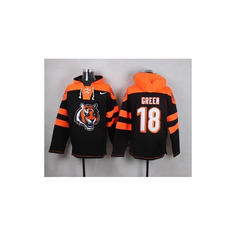 Cheap AJ Green Bengals Hoodie From China Black #18