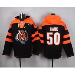 Cheap AJ Hawk Bengals Hoodie From China Black #50
