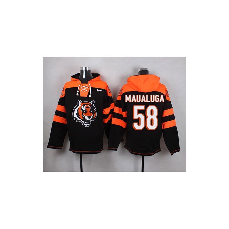 Cheap Rey Maualuga Bengals Hoodie From China Black #58