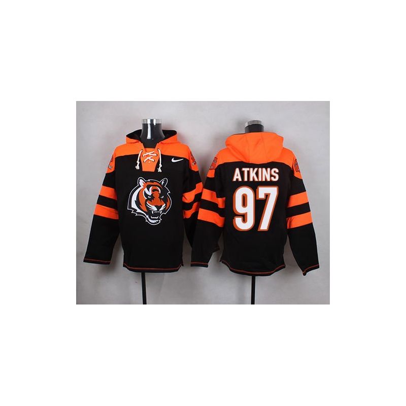 Cheap Geno Atkins Bengals Hoodie From China Black #97