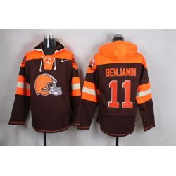 Cheap Travis Benjamin Browns Hoodie From China Brown #11