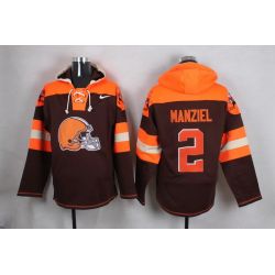 Cheap Johnny Manziel Browns Hoodie From China Brown #2