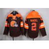 Cheap Johnny Manziel Browns Hoodie From China Brown #2