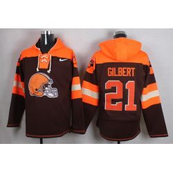 Cheap Justin Gilbert Browns Hoodie From China Brown #21