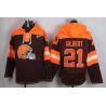 Cheap Justin Gilbert Browns Hoodie From China Brown #21