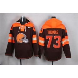 Cheap Joe Thomas Browns Hoodie From China Brown #73