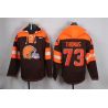 Cheap Joe Thomas Browns Hoodie From China Brown #73