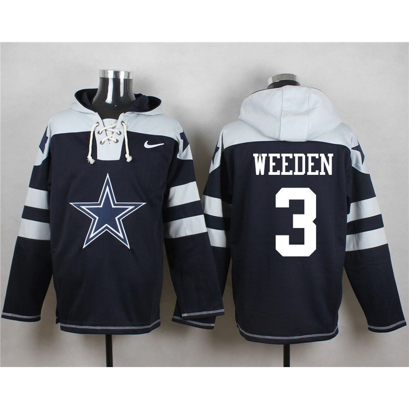 Cheap Brandon Weeden Cowboys Hoodie From China Blue #3