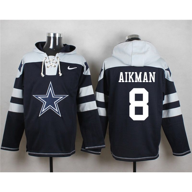 Cheap Troy Aikman Cowboys Hoodie From China Blue #8
