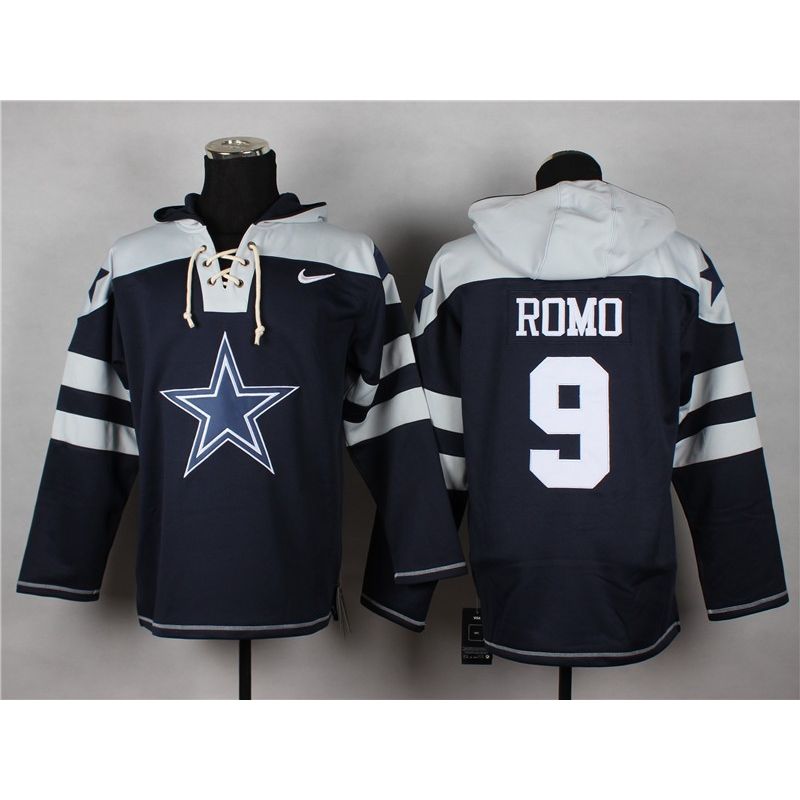 Cheap Tony Romo Cowboys Hoodie From China Blue #9