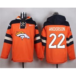 Cheap CJ Anderson Broncos Hoodie From China Orange #22